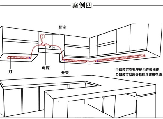 led橱柜灯条安装示意图4