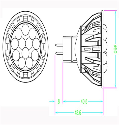 C款 MR16 SMD 5W射灯