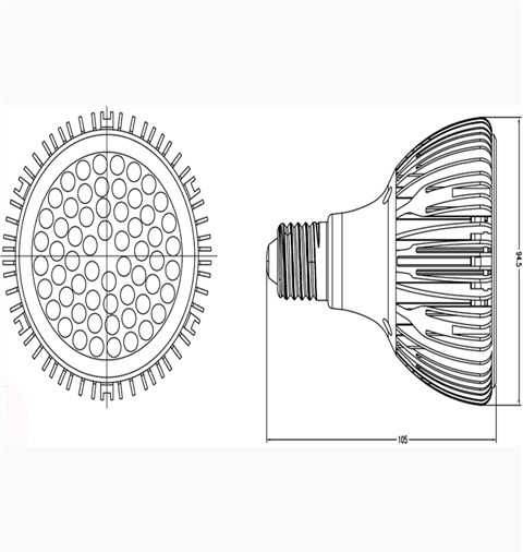 独特透镜12W LED PAR30射灯 SMD灯珠 60度发光角  CE、ROHS认证