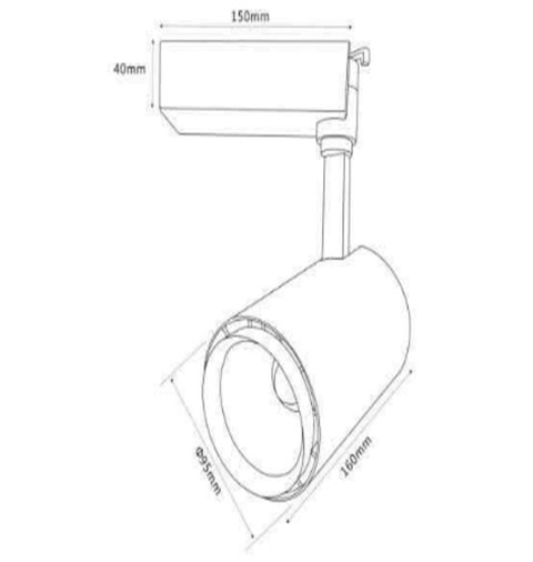 30W LED轨道灯 COB灯珠+反光杯 白色外壳 CE、ROHS认证